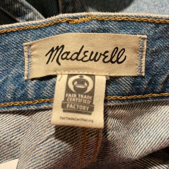 Madewell NWT Distressed Low-Slung Straight Jeans Size 33 in Olvera Wash - Picture 11 of 11